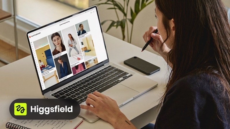 Social media manager che produce contenuti con Higgsfield